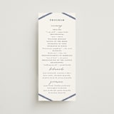 "watercolor azulejo" - Wedding Programs in Azure by Anastasia Makarova - Front