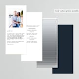 "Swoop" - Wedding Programs in Midnight by Jen Banks - Back of Card Options