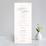 "Flora" - Wedding Programs in Blush by Nicoletta Savod - Front
