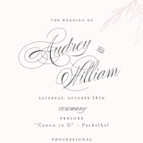 "Flora" - Wedding Programs in Blush by Nicoletta Savod - Detail
