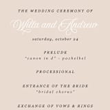 "Romance" - Wedding Programs in Snowball by Anna Elder - Detail