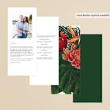 "Tropical Bouquet" - Wedding Programs in Basil by Elly - Back of Card Options