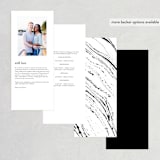 "Library Square" - Wedding Programs in Charcoal by Meagan Christensen - Back of Card Options