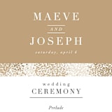 "Organic Dots" - Wedding Programs in Champagne by lena barakat - Detail