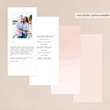 "Soft Florals" - Wedding Programs in Coral Wash by Leah Bisch - Back of Card Options