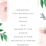 "Soft Florals" - Wedding Programs in Coral Wash by Leah Bisch - Detail