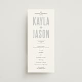 "Monumental" - Wedding Programs in Cotton by Jessie Steury - Front