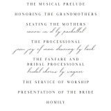"Sweet Nothings" - Wedding Programs in Linen by Keen Peachy - Detail