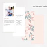 "Boho botanics" - Wedding Programs in Coral by Creo Study - Back of Card Options