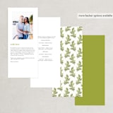 "Watercolor Laurels" - Wedding Programs in Leaf by Katharine Watson - Back of Card Options