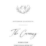 "Ridgeline" - Wedding Programs in Ivory by Eric Clegg - Detail