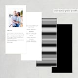 "Ordered Grace" - Wedding Programs in Snow by That Girl Press - Back of Card Options