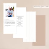 "Crush" - Wedding Programs in Buttery by Carolyn MacLaren - Back of Card Options