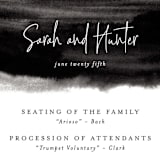 "Eloquent" - Wedding Programs in Coal by Mansi Verma - Detail