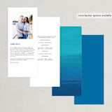"Sand & Sun" - Wedding Programs in Ocean by Nicole Walsh - Back of Card Options