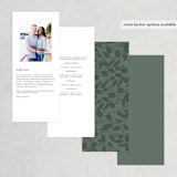 "Falling Branch" - Wedding Programs in Eucalyptus by Amy Kross - Back of Card Options