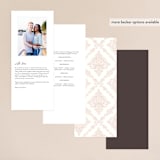 "French Roses" - Wedding Programs in Blush by 2birdstone - Back of Card Options