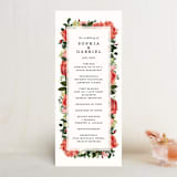 "Peonies Forever" - Wedding Programs in Coral by Susan Moyal - Front