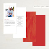 "Peonies Forever" - Wedding Programs in Coral by Susan Moyal - Back of Card Options