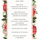 "Peonies Forever" - Wedding Programs in Coral by Susan Moyal - Detail
