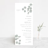 "Silver Dollar Eucalyptus" - Wedding Programs in Silver Dollar by Shannon Chen of Four Wet Feet Studio - Front