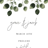 "green rush" - Wedding Programs in Snow by Anupama - Detail