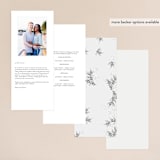 "A Sketched Wreath" - Wedding Programs in Concrete by Plain White Paper Co - Back of Card Options