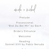 "muted mountains" - Wedding Programs in Splendid Day by Deborah Chou - Detail