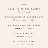 "Fountain Pen" - Wedding Programs in Creme by Erin L. Wilson - Detail