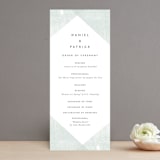 "Elegantly Minimal" - Wedding Programs in Seafoam by itsjensworld - Front