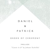 "Elegantly Minimal" - Wedding Programs in Seafoam by itsjensworld - Detail