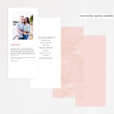 "Overlapping" - Wedding Programs in Blush by Jennifer Wick - Back of Card Options