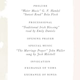 "Overlapping" - Wedding Programs in Blush by Jennifer Wick - Detail