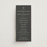 "Upper East" - Wedding Programs in Charcoal by Megan Davis - Front