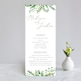 "Bright & Green" - Wedding Programs in Sprig by Amanda Day - Front