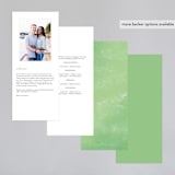 "Bright & Green" - Wedding Programs in Sprig by Amanda Day - Back of Card Options