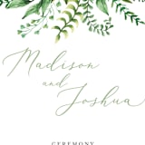 "Bright & Green" - Wedding Programs in Sprig by Amanda Day - Detail