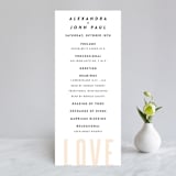 "With Great Joy" - Wedding Programs in Peach by Up Up Creative - Front