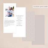 "Cummings" - Wedding Programs in Cotton by Amy Kross - Back of Card Options