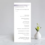 "Sea Splash" - Wedding Programs in Amethyst by Alethea and Ruth - Front