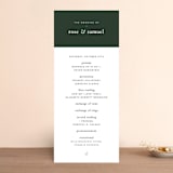 "A Dash of Delight" - Wedding Programs in Pine Needle by Bramble Studio - Front