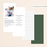 "A Dash of Delight" - Wedding Programs in Pine Needle by Bramble Studio - Back of Card Options