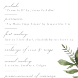 "Spring Wildflowers" - Wedding Programs in Garden by Christie Elise - Detail