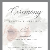 "rose drop" - Wedding Programs in Rose by Cass Imagines - Detail