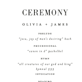 "Bold city" - Wedding Programs in Ivory by Cass Imagines - Detail