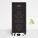 "Epithet" - Wedding Programs in Charcoal by Nazia Hyder - Front