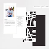 "Epithet" - Wedding Programs in Charcoal by Nazia Hyder - Back of Card Options
