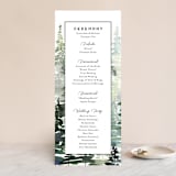 "Evergreens Watercolor" - Wedding Programs in Forest by Yao Cheng Design - Front