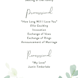"Soft Eucalyptus" - Wedding Programs in Garden by Yao Cheng Design - Detail