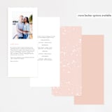 "Morning Mist" - Wedding Programs in Blush by Carrie ONeal - Back of Card Options